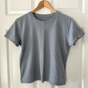 Brandy Melville short sleeve tee t shirt baby blue gray